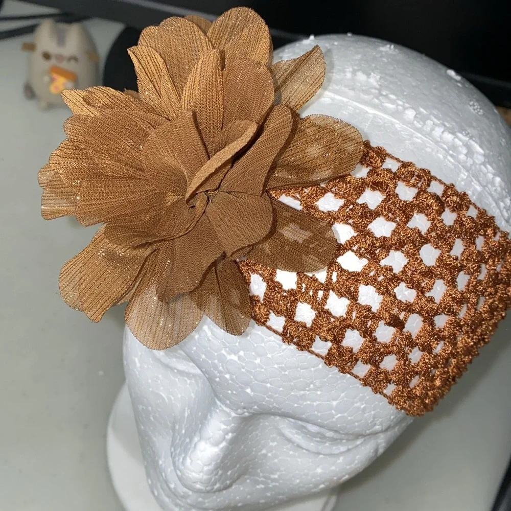 Flower lace headbands decorative hair accessories for babies
